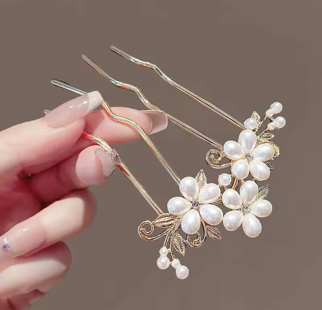 Moon Flower Hair Pin