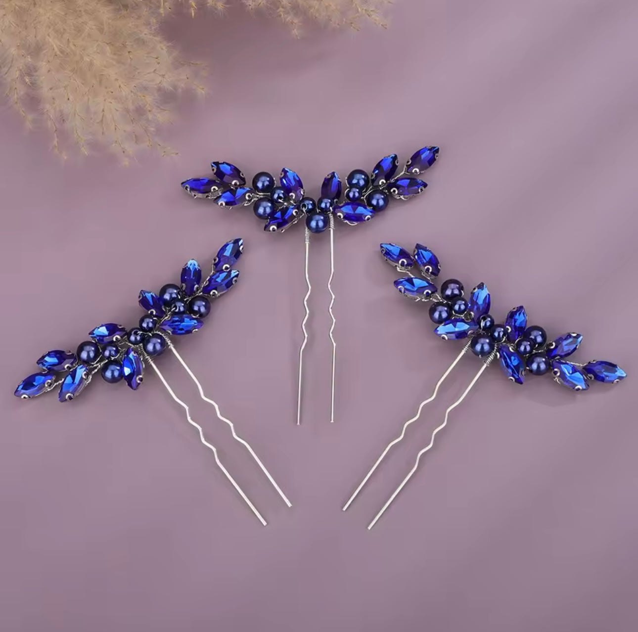 3 Piece Rhinestone Hair Pin Set