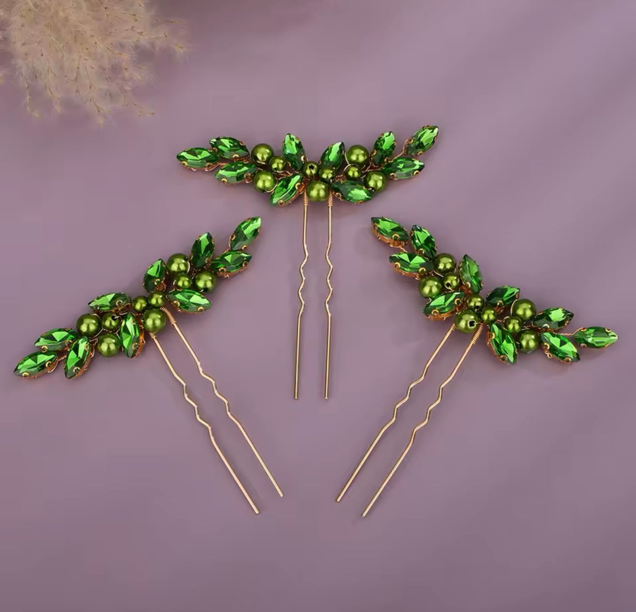 3 Piece Rhinestone Hair Pin Set