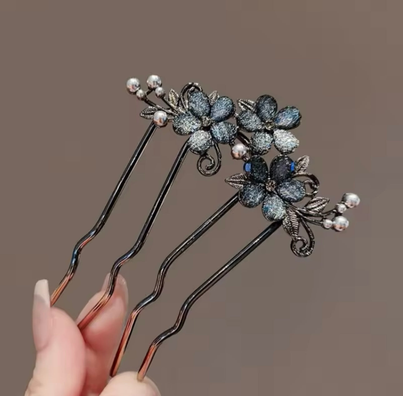 Moon Flower Hair Pin