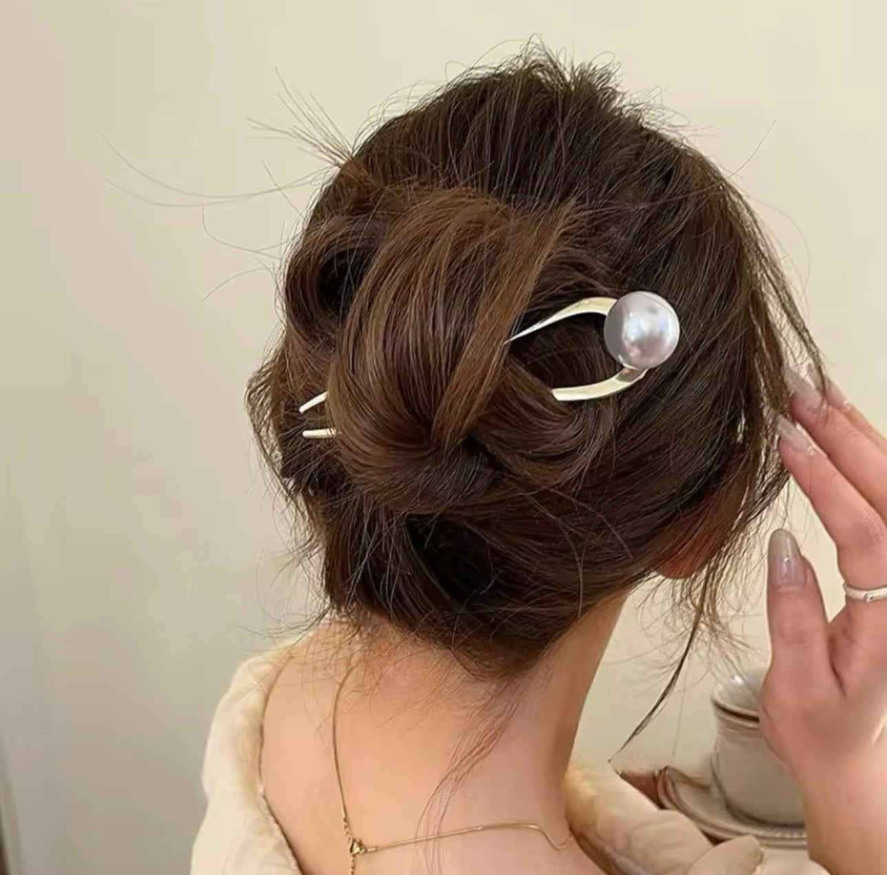 Wave Pearl Hair Pin