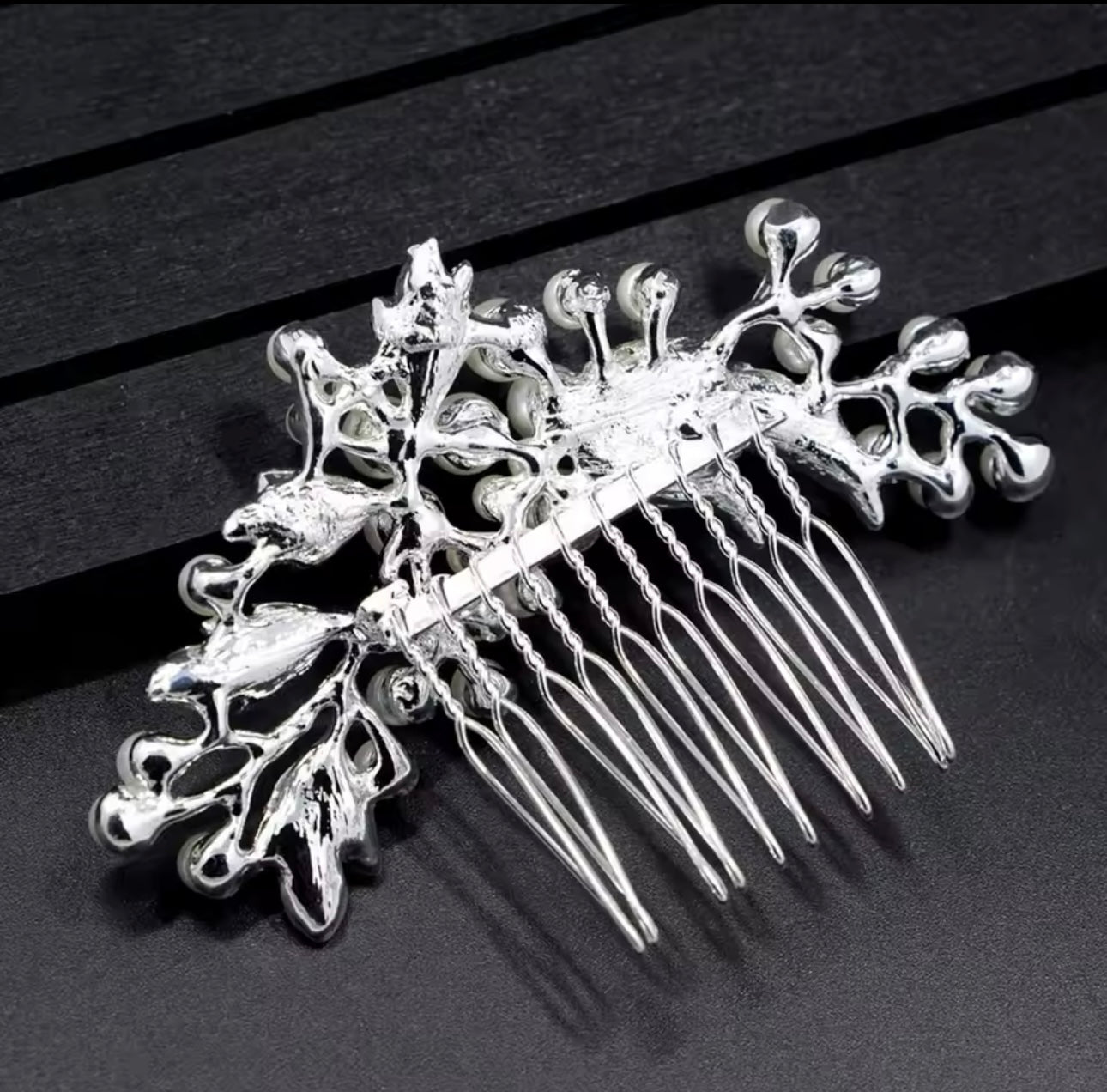 Pearl and Rhinestone Hair Comb